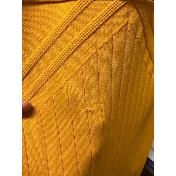 Gabrielle Union x NY & Company Women's Sweater Dress Size Small, Gold, Midi Knit - Picture 5 of 5